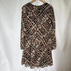 Banana Republic Factory Women's Fit-and-Flare Lined Animal Print Dress Size XL